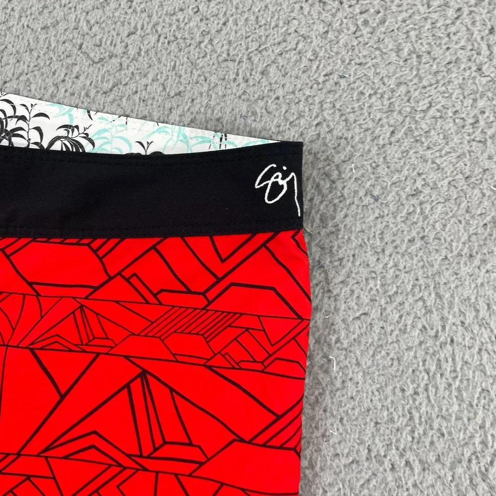 Hurley Board Shorts Men 40 Red Gradient Beach Surf Swim